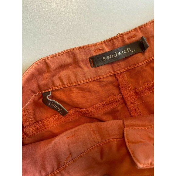Sandwich_ Skinny Cropped Women's Trousers Pants in Coral Size EUR 36 / U… - Picture 4 of 9